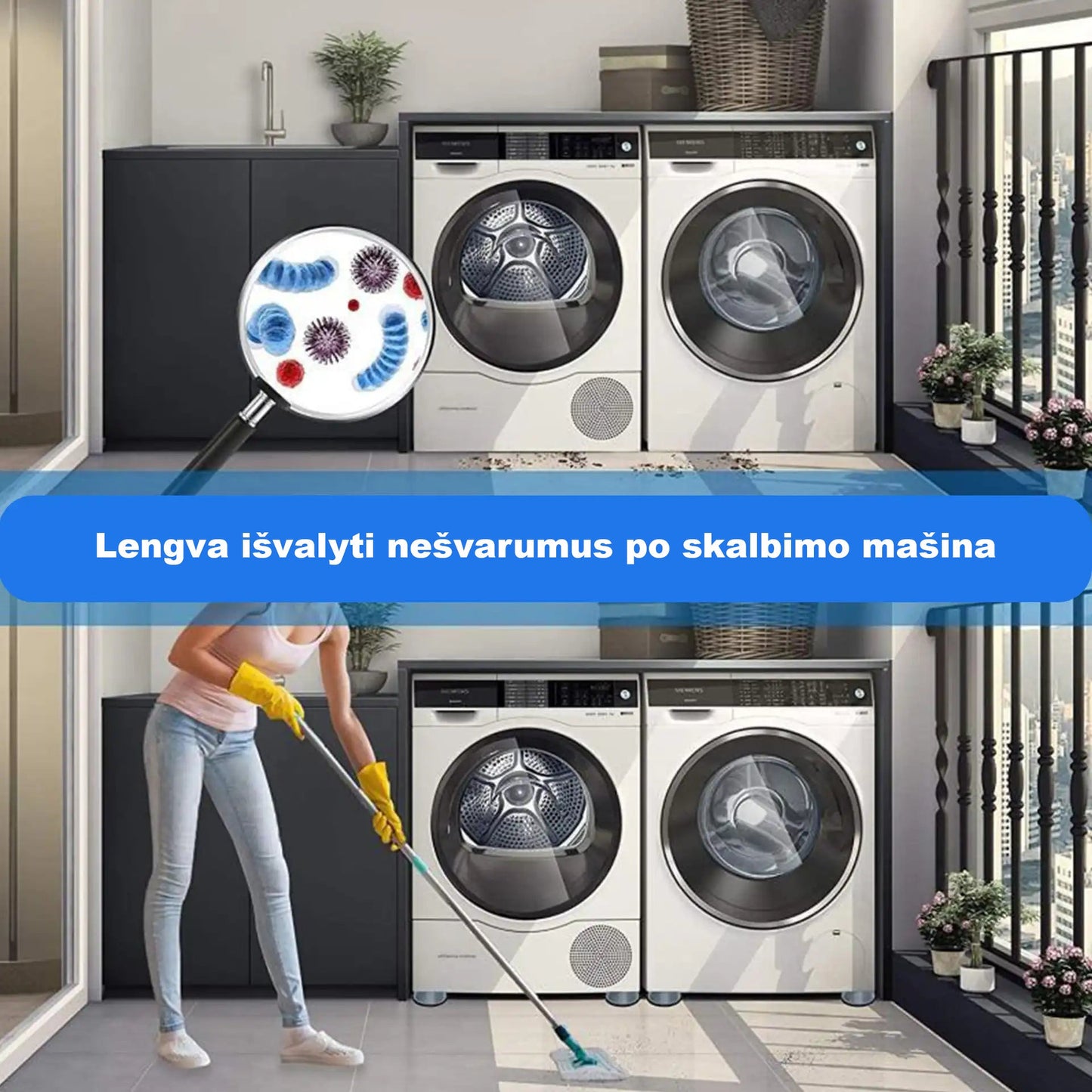 Antivibraciniai padukai skalbimo mašinai (pakuotėje yra 4 vienetai)
