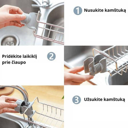 Praktiškas ir universalus laikiklis, kuris tinka visiems maišytuvams